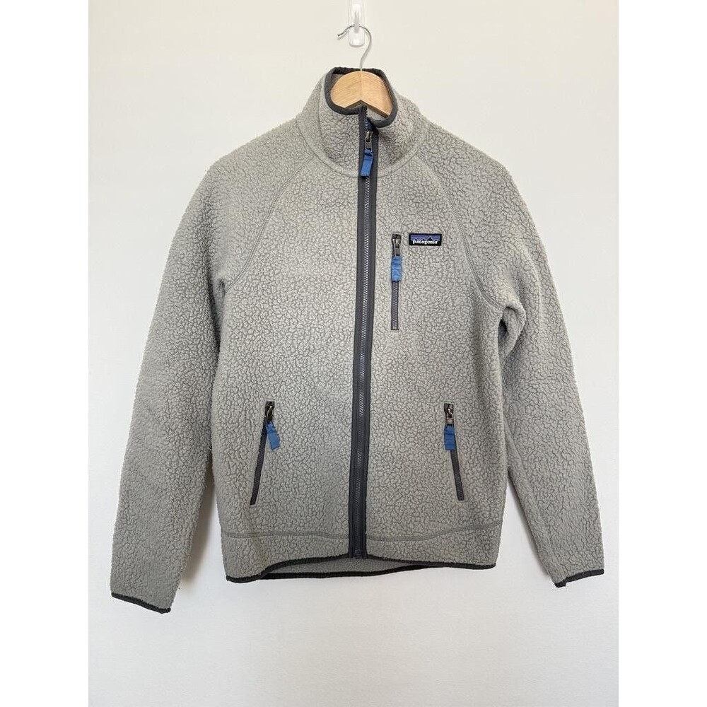 Patagonia Retro-X Jacket Mens Small Gray Fleece Full Zip Mesh Lined Pockets